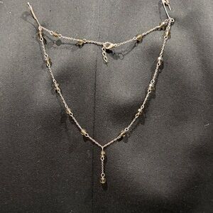 LOFT Silver and Gold Beaded Necklace